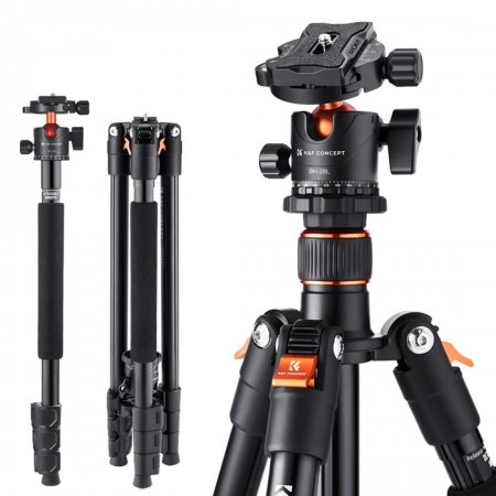 K&F Concept Aluminum Professional Ball Head 2u1 Tripod KF09.111V1